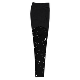 "W.Benji" Black/Stars (White logo) Sports Leggings