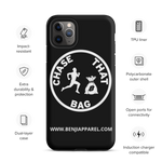 "Chase that bag" Black (White logo) Hard/Tough iPhone case