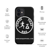 "Chase that bag" Black (White logo) Hard/Tough iPhone case