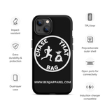 "Chase that bag" Black (White logo) Hard/Tough iPhone case