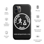 "Chase that bag" Black (White logo) Hard/Tough iPhone case