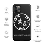 "Chase that bag" Black (White logo) Hard/Tough iPhone case