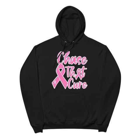 Original Black "Chase that cure" (Pink/White outline) logo Unisex hoodie