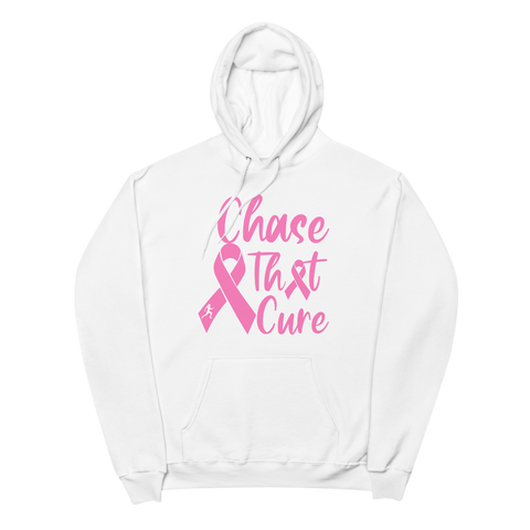 Original White "Chase That Cure" (Pink/White outline) logo Unisex hoodie