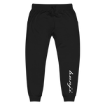"Benji" Black (White logo)  sweatpants
