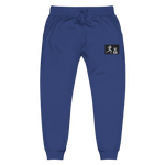 "Run it up Stamp" Blue (Black logo) Embroidered fleece sweatpants