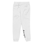 "Benji" White (Black logo) Fleece Sweatpants