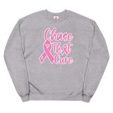 "Chase that cure" Grey (Pink logo W/ White trim) Unisex sweatshirt