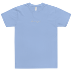 "Single Benji" Baby blue (White logo) Embroidered T-Shirt