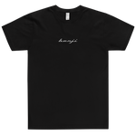 "Single Benji" Black (White logo) Embroidered T-Shirt