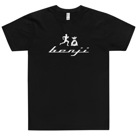 "New Benji" Black (White logo) T-Shirt