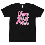 Original Black "Chase That Cure" (Pink/White Outline) logo Unisex T-Shirt