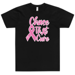 Custom Black "Chase That Cure" (P*nk/White Outline) Unisex T-Shirt