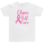 Original Black "Chase That Cure" (Pink/White Outline) logo Unisex T-Shirt