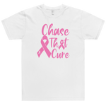 Custom Black "Chase That Cure" (P*nk/White Outline) Unisex T-Shirt