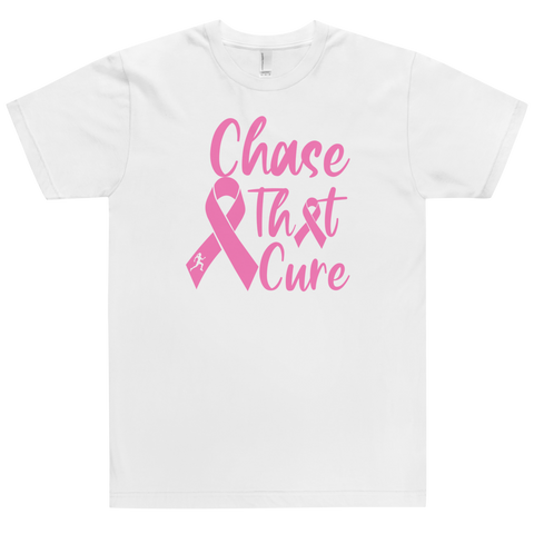 Original White "Chase That Cure" (Pink/White Outline) Unisex T-Shirt
