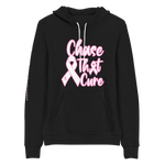 Custom Black "Chase that cure" (White/ Pink outline) logo Unisex hoodie