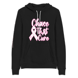 Custom Black "Chase that cure" (White/ Pink outline) logo Unisex hoodie