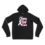 Custom Black "Chase that cure" (White/ Pink outline) logo Unisex hoodie