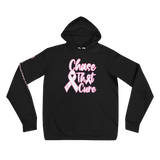 Custom Black "Chase that cure" (White/ Pink outline) logo Unisex hoodie