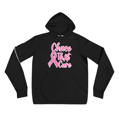 Custom Black "Chase That Cure" (Pink/ White outline) logo Unisex hoodie