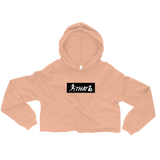 "W. Sup. Chase That bag" Peach (Black logo) Crop Hoodie