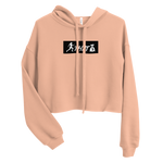 "W. Sup. Chase That bag" Peach (Black logo) Crop Hoodie